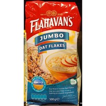 FLAHAVANS 플라하반 점보 오트 플레이크 500g / 아일랜드, 500g(1개), 1개