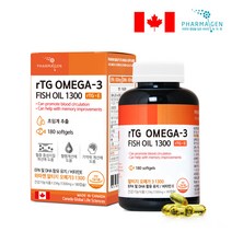 캐나다 알티지 오메가3 1200 저온초임계추출 EPA DHA rTG 오메가3 비타민E 함유 영양제, 60캡슐, 3개