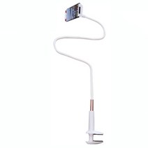 아침과저녁 태블릿 스마트폰 집게형 거치대 128cm 화이트, 화이트 1개, 1개