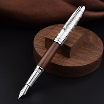 중국만년필 펜글씨 6016 천연 나무 만년필 아름다운 오라클 캡 EF/F 펜촉 갈색 사무실, 01 Extra Fine 0.4mm, 한개옵션1