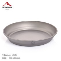 캠핑 식기 코펠 조리도구 widesea ultralight Titanium Bowl plate pan tableware set multi size 샐러드 바베큐 요리 야외 저녁, 1-중간 접시