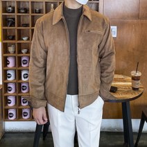 쿼터 베이직 지퍼 비건 스웨이드 트러커 블루종 자켓 3color