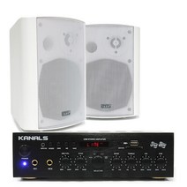 카날스 미니앰프 스피커 세트 카페 매장용 2채널, b50h520b(앰프+스피커2개(화이트))