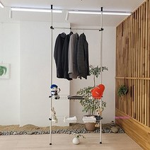 국산 튼튼한 선반 옷걸이 고정식 행거, 301 선반 행거