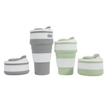 실리콘 텀블러 2종 택1 / 접이식 텀블러, 500ml, 그레이