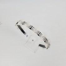 시크몽 핸드메이드 라운드 큐빅 자수 레이스 2.5 cm 머리띠 헤어밴드