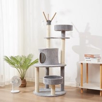 고양이 크롤러 집 나무 일체형 선반 대형 기둥 잡기 통천주 점프대 우주실 용품 대전, 옵션24
