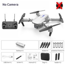 촬영드론KBDFA 높이 고정 카메라가 있는 접이식 쿼드콥터 RC 드론 헬리콥터 4K HD WiFi FPV 1080P E88, 04 grey-No Camera-1B
