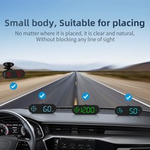 HUD 헤드업디스플레이 자동차 속도계 G9 자동 HUD 헤드 업 디스플레이 다기능 GPS 온보드 컴퓨터 과속 알람, 한개옵션0