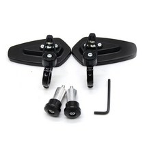 bmw f900r 호환 부품 액세서리 오토바이 핸들 백미러 22mm for yamaha yzf r1 r3 r6 r25 mt07 mt09 kawasaki z800 ktm mv, 검은색, 1개