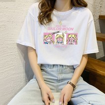 복고 원숙 거리풍 화이트 반팔 티셔츠 여성 울트라 블라우스 루즈핏 얇은 매운 여동생