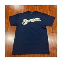 마제스틱 남성 밀워키 브루어스 네이비 저지 셔츠 미디엄 M 야구 MLB