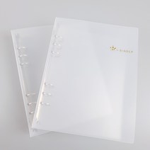 플러스샵 6공 다이어리 바인더 A5 반투명 PP, 1개