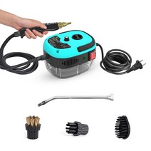 2500W 스팀 청소기 가정용 고온 휴대용 핸드 헬드 가압 브러시 헤드 포함, 01 WHITE_04 AU, 04 파란_04 AU