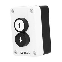 WENYAN Sgkj-2N 푸시 버튼 박스 Conttors 용 세서리 트럭 테일 리프트 방진 등급 IP32 순간 형, 10.5cmx6.6cmx6cm, 검정색과 흰색, 설명한대로