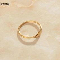 변색없는반지 SOMMAR 골드 컬러/stainlesssteel 색상 크기 5 6 7 8 레이디 약혼 반지 CAMBERED surface ring men wedding