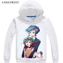 [해외] FUJIKI YUUSAKU MENS 후드 YUGIOH VRAINS 드래곤 방화벽 FAIYA WOURU 스웨트 STREETWEAR ANIME HOODIE 프린트 긴 후드, 카키색 L