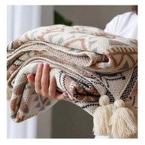 소파 담요 보헤미안 캠핑 담요 사무실 낮잠 담요