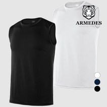[2개] 아르메데스 남성용 기능성 데일리 민소매 티셔츠 AR-123