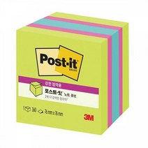 포스트-잇 강한점착용 노트 큐브 파이 그린 PIE AQ, 단품, 단품