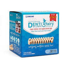 포켄스 덴티페어리 디스펜서 584g L 덴탈껌 라지사이즈 램덤간식 제공, 1박스 582g 32P