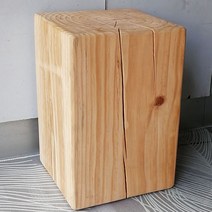 북유럽 원목 스툴 통나무 인테리어 장식 화분대 전시 원형 풋 미니 의자 보조 수납 화분 화장대 벤치 낮은 사이드 나무 테이블 현관 우드, 베니쉬 원목 30*30*40