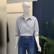 [나이스클랍]로고포인트 셔츠 블라우스A232MWB422BK