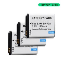 PALO 1-6pcs BP-70A 삼성호환 AQ100 DV150F ES65 ES73 ES74 ES75 ES80 MV800, 03 3pcs battery