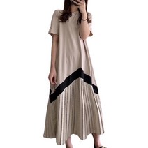 엘레스 여성원피스 원피스 반팔원피스 루즈핏 반팔 롱원피스