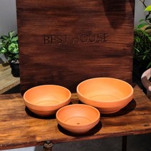 야생화 다육이 적합한 납작 낮은 분재 화분 토분, 1개