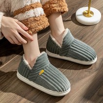 겨울 따뜻한 털실내화 코듀로이 기모 방한화 룸슈즈 아웃도어브랜드 발난로 털슬리퍼