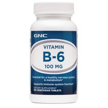 GNC 비타민 B6 100mg 베지테리안 타블렛100개입 1개