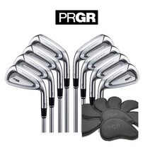 구매랭킹1위 정품 PRGR EX-i 8아이언세트 + 아이언커버 블랙 강남골프샵 강남골프용품 몬스터골프, 샤프트 : R