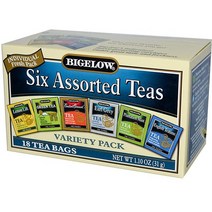 6가지 다양한 차 버라이어티 팩 18봉지(S), 18 Count (Pack of 1)