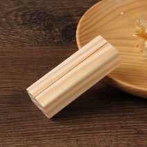 포토 카드 바인더 명함 꽂이 수첩 쿠폰북 2 pcs 스트레이트베벨 천연 나무 사진 홀더, H-7x3x2cm
