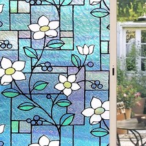 홈데코 스테인글라스 필름 접착제 없음 창문 정적 접착 유리 도어 프로스트 프라이버시 스티커 자외선 차단 홈 오피스 장식용 열 제어, Black+45x500cm