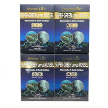 뉴질랜드 드림라이프 초록 홍합 초록입홍합 9000 180캡슐 4팩 Dream Life Super-Green Lipped Mussel 9000mg