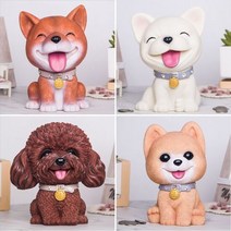 인테리어 저금통 신기한 특이한 소품 집들이 선물 강아지 저금통, 스타일:푸들
