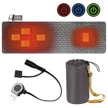 야외 돗자리 쿠션담요 야외 담요 캠핑용품 캠핑테이불 침낭 usb 5 가열 영역 슬리핑 매트 절연 가열 슬리핑 매트리스 조절 가능한 초경량 쿠션, 운전했다