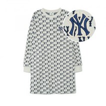 (정품)MLB 엠엘비 여성 클래식 모노그램 자카드 오버핏 원피스 NY (D.Cream)