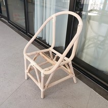 라탄골조 타원 아기의자 프레임 라탄공예 가구 만들기, 내추럴