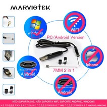 아이폰용 7mm 와이파이 내시경 카메라 HD 방수 USB 검사 IOS 안드로이드 PC 노트북, 05 7 mm 2in1 Endoscope_03 2m