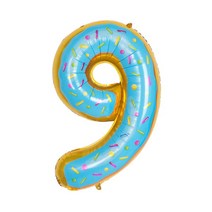 [바보사랑] 도너츠숫자은박풍선(중)9 생일 프로포즈 백일 기념일, 상세 설명 참조