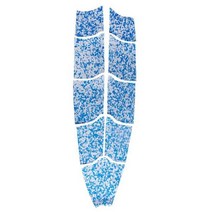 서핑보드 패들보드 장비 서핑 데크 패드 트랙션 테일 세트, Blue White Camo