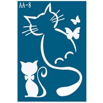 재사용가능 헤나타투 셀프헤나도안, 1개, AA-8