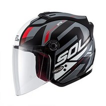 SOL 헬멧 27S AMOR MATT BLACK GRAY RED, M