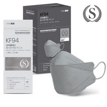 슈퍼 클래스 KF 94 스타일 컬러 마스크 대형 그레이 30 매 #992EA 아이리스
