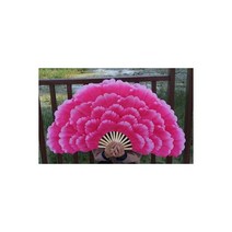 너슬 부채 모란꽃 댄스 팬 스퀘어 공연 소품 이브테일 a 메인 Abanico Para Boda De Mano, For left hand, Q 36x92cm 5 layer