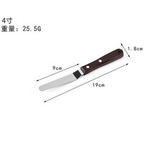 주걱 팔레트 나이프 나무 손잡이 스테인레스 스틸 블레이드 치즈 디저트 잼 스프레더 버터 케이크 도구, [01] 4 inch