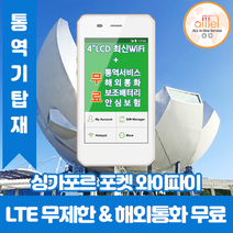 싱가포르 데이터무제한 와이파이 김해대구공항수령, 대구공항_수령/반납일 기준 구매, 1개